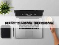 昌邑网页设计怎么建表格（网页创建表格）